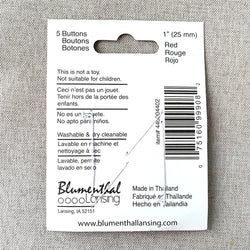 4402 Vintage Geometric - La Mode Fashion - 2 Holes - 25mm - Red (ONLINE ORDER ONLY)