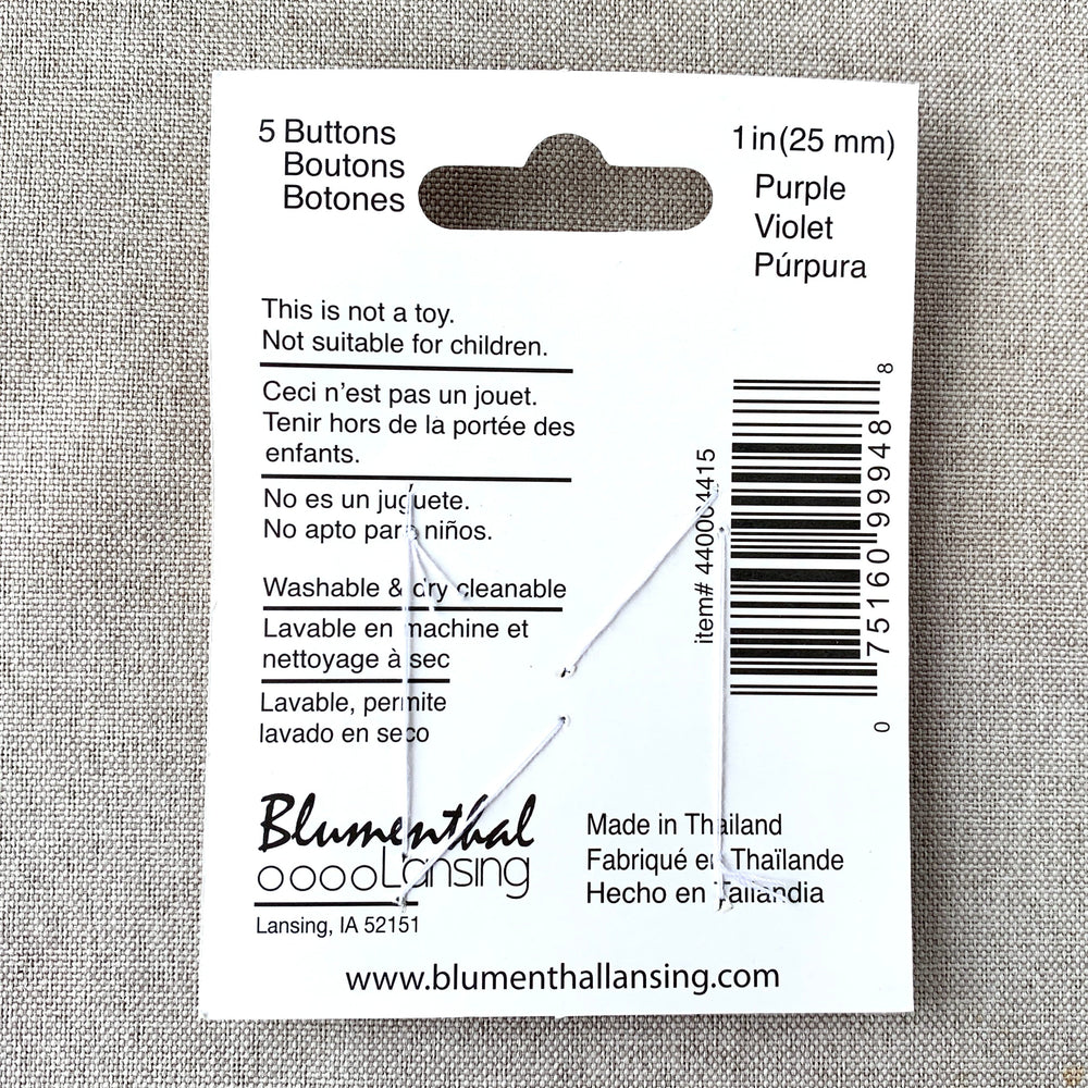 4415 Vintage Flower - La Mode Fashion - 2 Holes - 25mm - Purple (ONLINE ORDER ONLY)