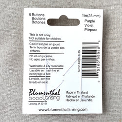 4415 Vintage Flower - La Mode Fashion - 2 Holes - 25mm - Purple (ONLINE ORDER ONLY)