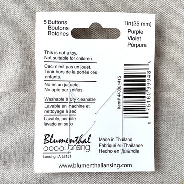 4415 Vintage Flower - La Mode Fashion - 2 Holes - 25mm - Purple (ONLINE ORDER ONLY)