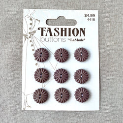 4418 Vintage Mauve Fan - La Mode Fashion - 2 Holes - 16mm - Mauve Purple (ONLINE ORDER ONLY)