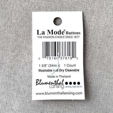 1164 Damask - La Mode - 2 Holes - 34mm - Black and White (ONLINE ORDER ONLY)