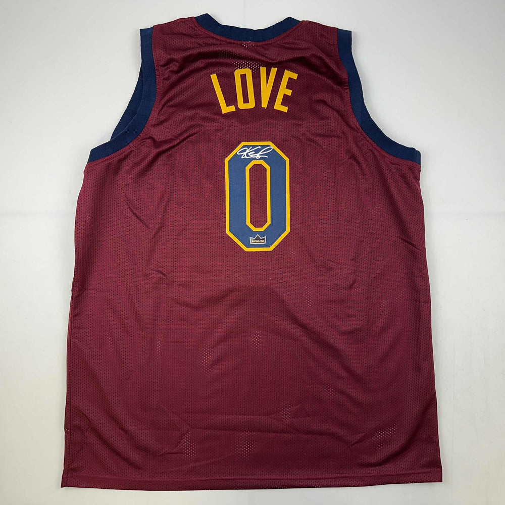 Facsimile Autographed Kevin Love Cleveland Red Reprint Laser Auto Basketball Jersey Size Men's XL (ONLINE ORDER ONLY)