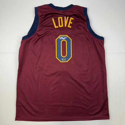 Facsimile Autographed Kevin Love Cleveland Red Reprint Laser Auto Basketball Jersey Size Men's XL (ONLINE ORDER ONLY)