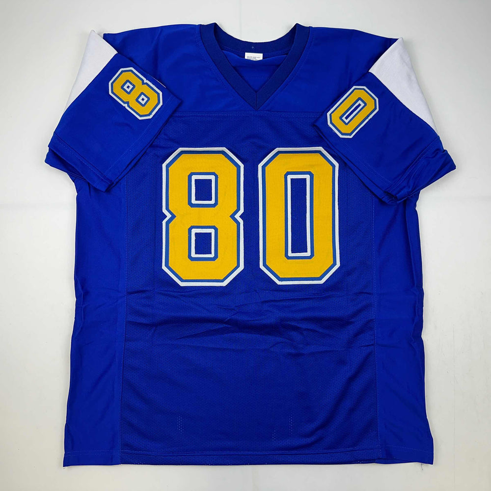 Facsimile Autographed Kellen Winslow Sr. San Diego Blue Reprint Laser Auto Football Jersey Size Men's XL (ONLINE ORDER ONLY)