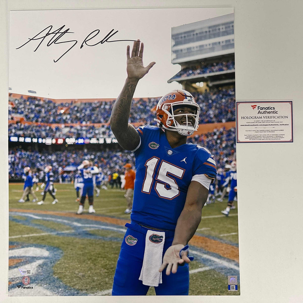 Autographed/Signed Anthony Richardson Florida Gators 16x20 College Football Photo Fanatics COA (ONLINE ORDER ONLY)