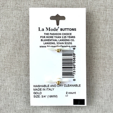 26998 Geometric Gold Rectangle - La Mode - 1 Hole - 19mm - Gold (ONLINE ORDER ONLY)