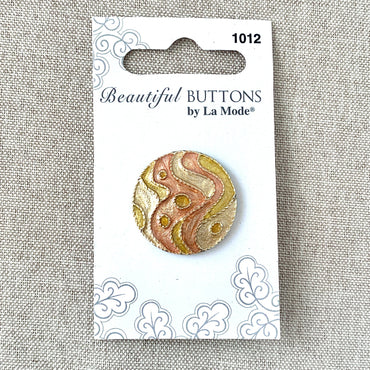 1012 Beautiful Buttons Metallic Desert - La Mode - 1 Hole - 25mm - Pastel Metallic (ONLINE ORDER ONLY)