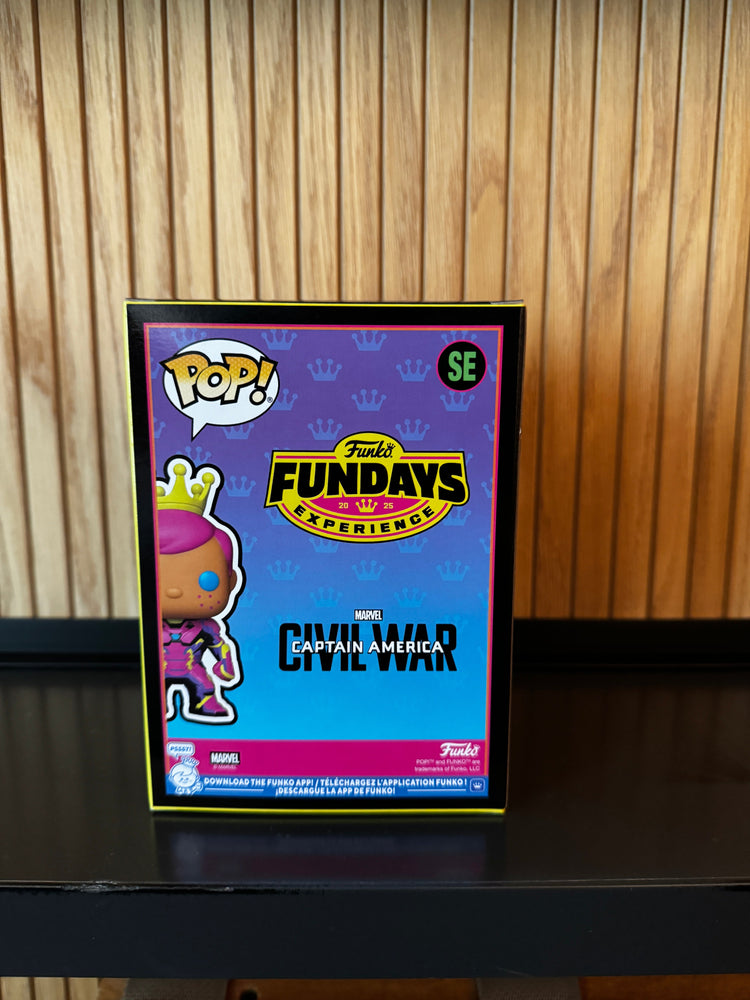 Funko Fundays Experience 2025: Pop! Originals MARVEL Freddy Funko as Iron Man (Blacklight) LE500 (Online Order Only)