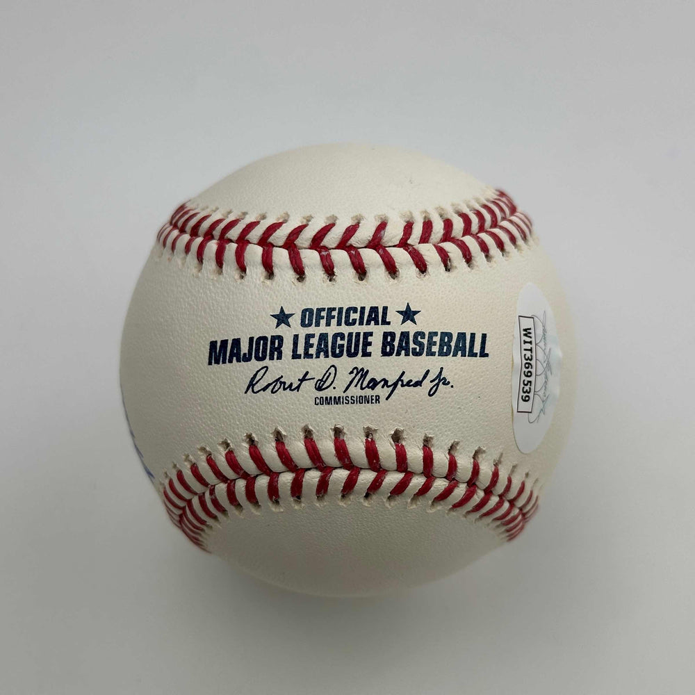 Autographed/Signed Juan Marichal HOF Hall of Fame Rawlings Official Major League ROML Baseball JSA COA (ONLINE ORDER ONLY)