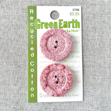 2768 Pink Recycled - Green Earth by La Mode - 2 Holes - 28mm - Pink (ONLINE ORDER ONLY)