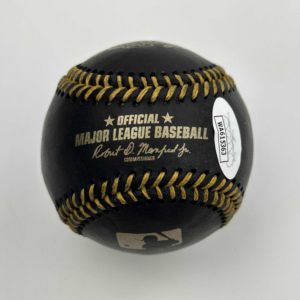 Autographed/Signed Gary Sheffield Black Rawlings Official Major League ROML Baseball JSA COA (ONLINE ORDER ONLY)