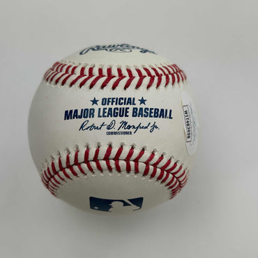 Autographed/Signed Eric Gagne Rawlings Official Major League Baseball ROML JSA COA Auto (ONLINE ORDER ONLY)
