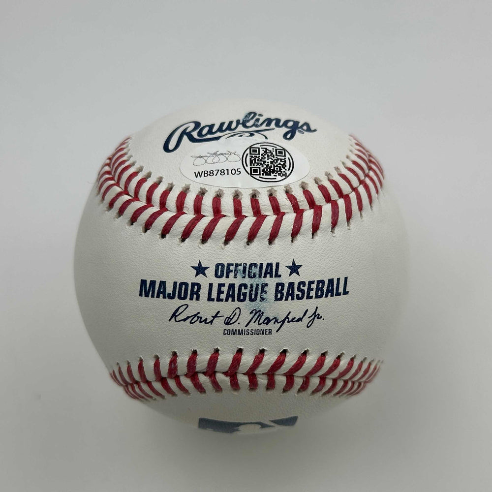 Autographed/Signed Jim Palmer Rawlings Official Major League Baseball ROML JSA COA (ONLINE ORDER ONLY)