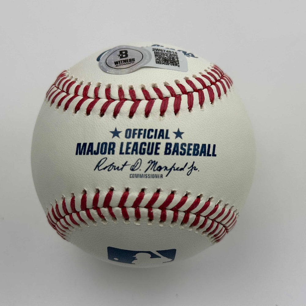 Autographed/Signed Cecil Fielder Rawlings Official Major League Baseball ROML Beckett BAS COA (ONLINE ORDER ONLY)