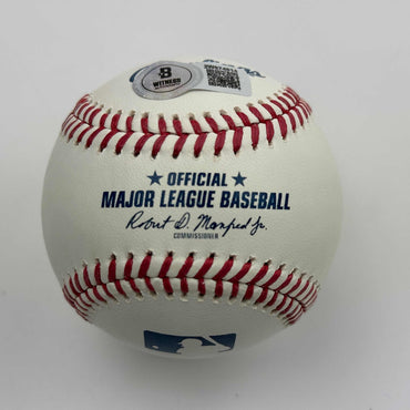 Autographed/Signed Cecil Fielder Rawlings Official Major League Baseball ROML Beckett BAS COA