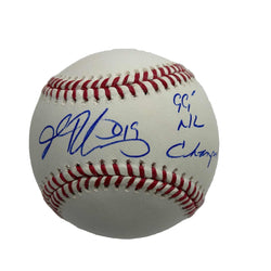 Autographed/Signed John Rocker 99 NL Champs Rawlings Official Major League ROML Baseball JSA COA (ONLINE ORDER ONLY)
