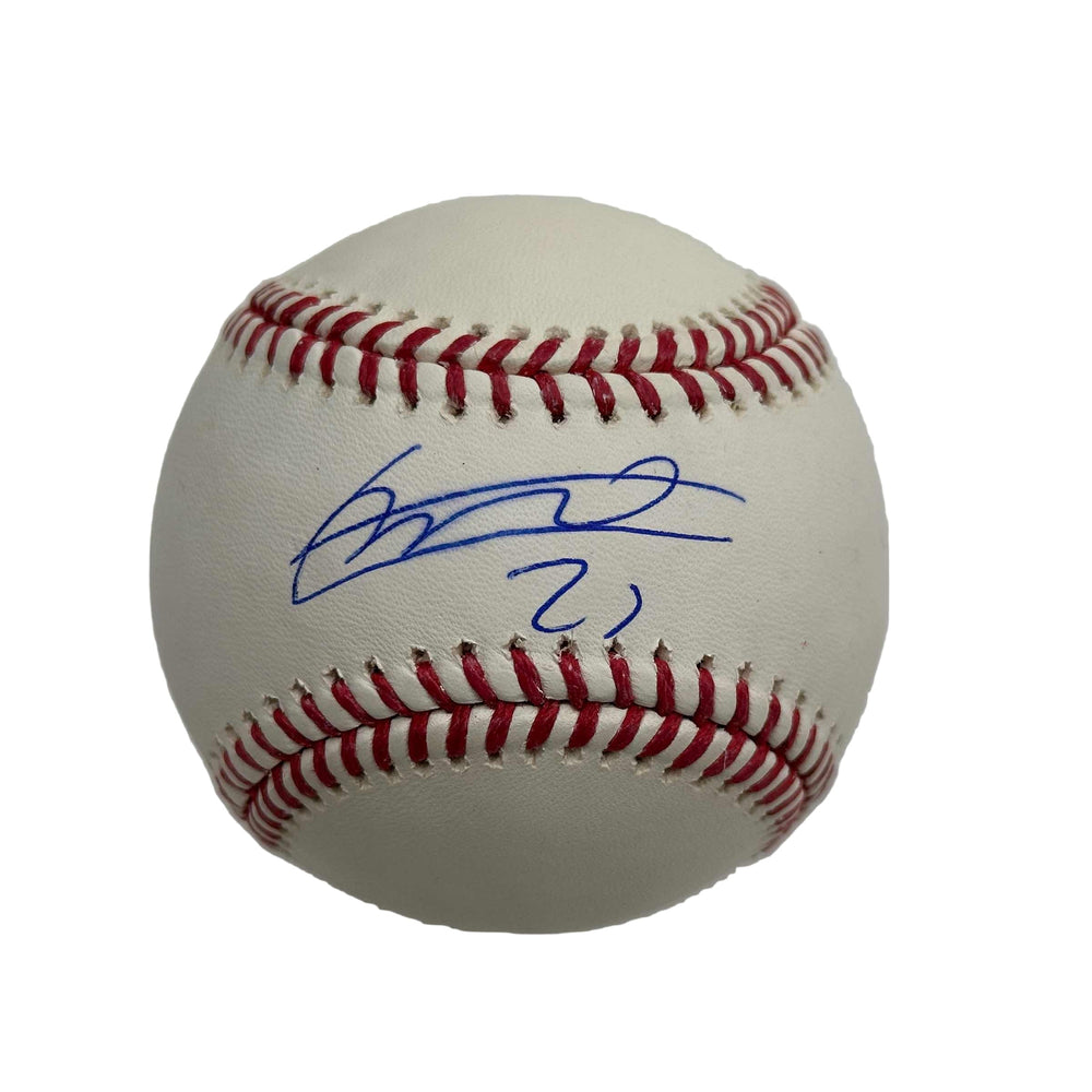 Autographed/Signed Vladimir Vlad Guerrero Sr. Rawlings Official Major League Baseball ROML JSA COA Auto (ONLINE ORDER ONLY)