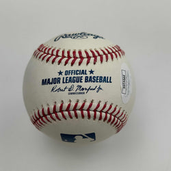 Autographed/Signed Vladimir Vlad Guerrero Sr. Rawlings Official Major League Baseball ROML JSA COA Auto (ONLINE ORDER ONLY)