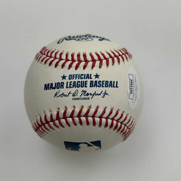 Autographed/Signed Vladimir Vlad Guerrero Sr. Rawlings Official Major League Baseball ROML JSA COA Auto (ONLINE ORDER ONLY)