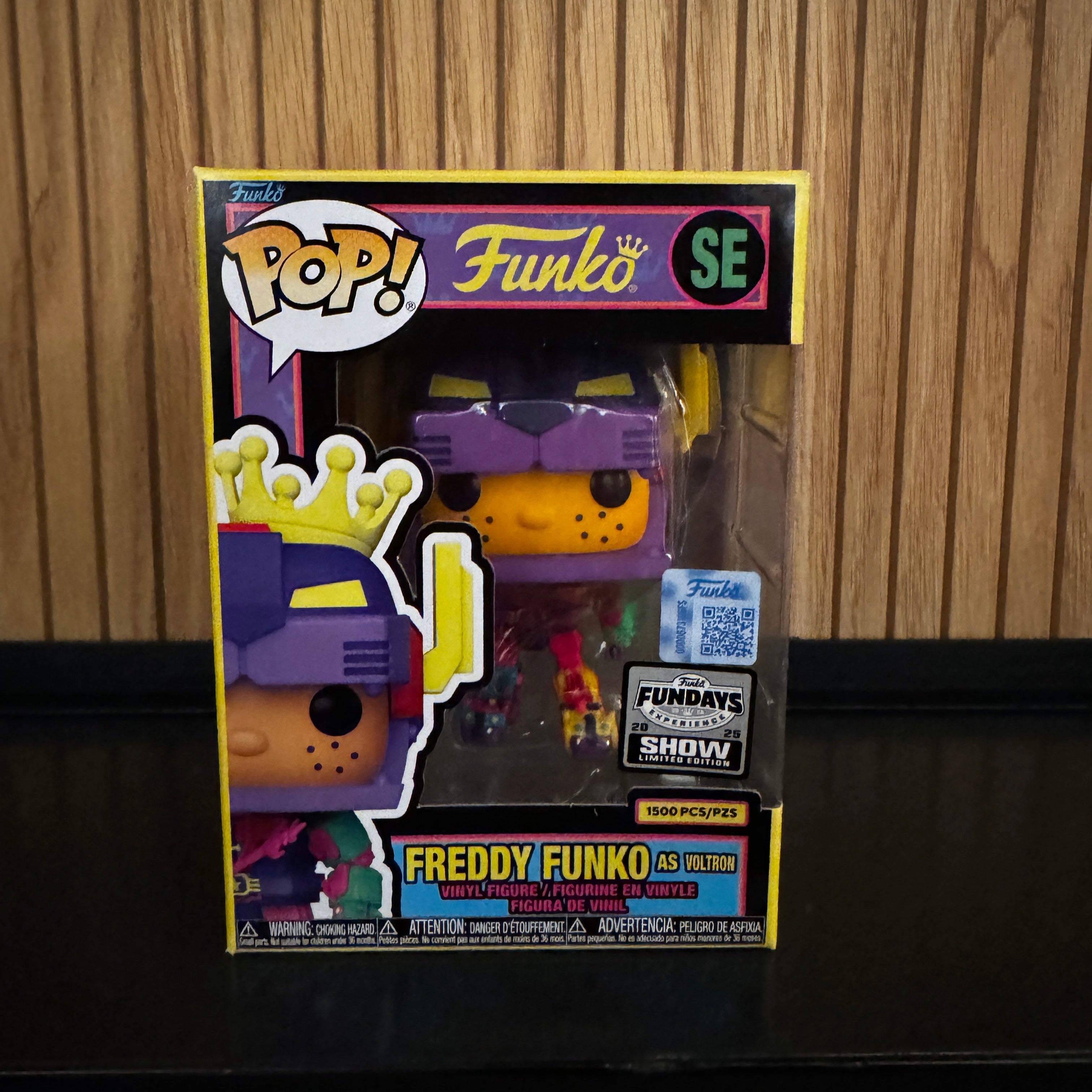 Funko Fundays Experience 2025: Pop! Originals Freddy Funko as Voltron (Blacklight) LE1500 (Online Order Only)