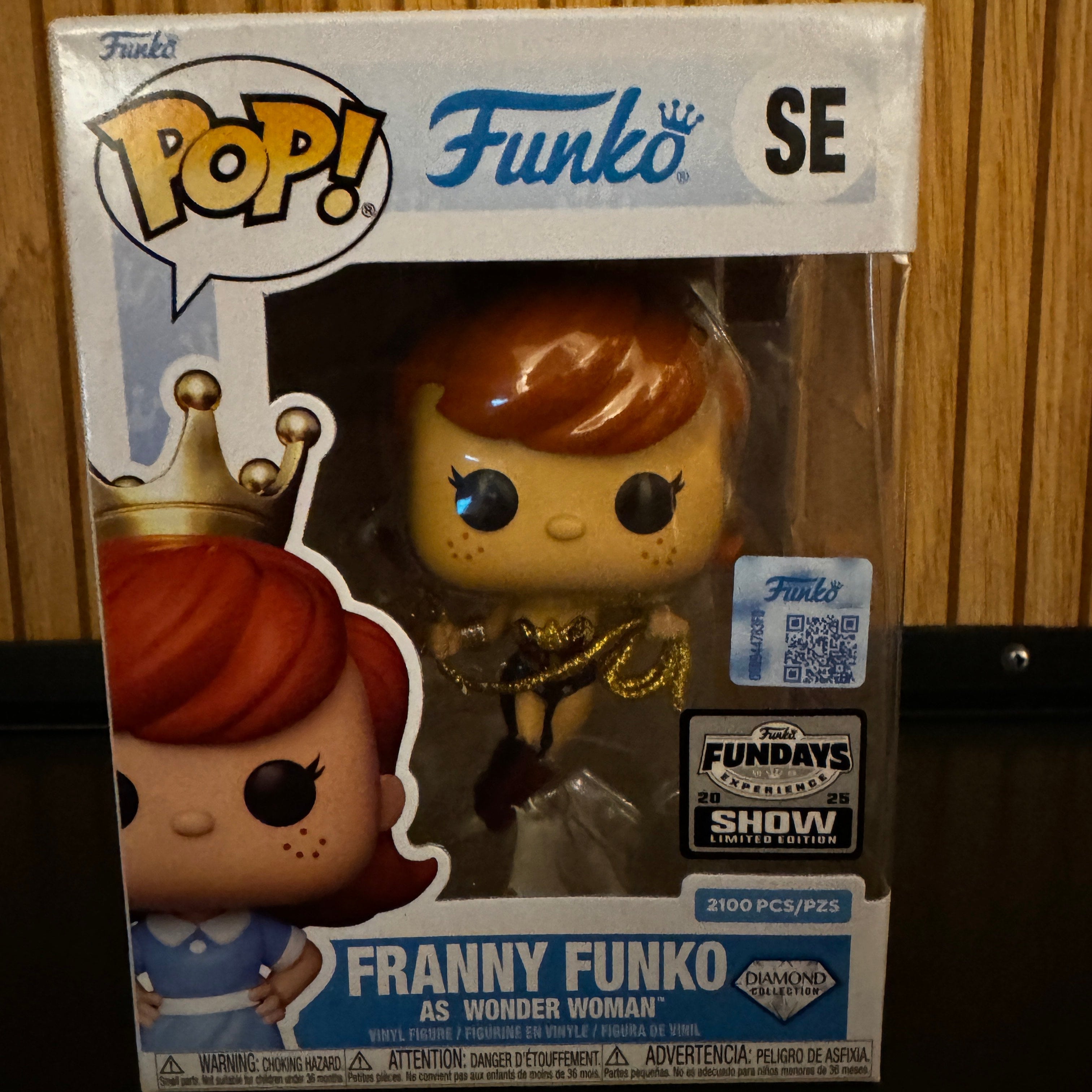 Funko Fundays Experience 2025: Pop! Originals DC Franny Funko as Wonder Woman (Diamond Glitter) LE2100 (Online Order Only)