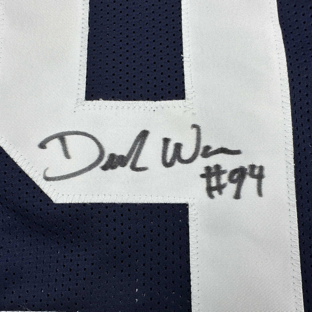Autographed/Signed Demarcus Ware Dallas Thanksgiving Day Football Jersey Beckett BAS COA (ONLINE ORDER ONLY)
