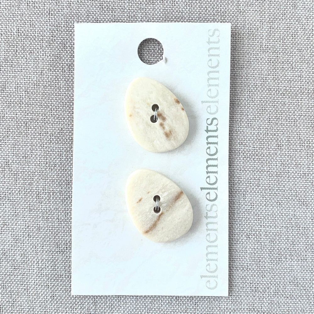 2904 Ivory Stone - Elements Elements Elements - 2 Holes - 25mm - Cream (ONLINE ORDER ONLY)
