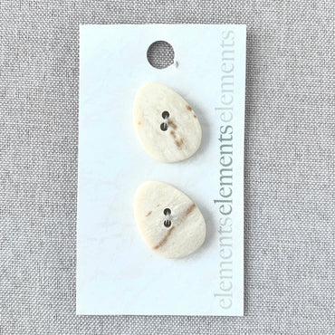 2904 Ivory Stone - Elements Elements Elements - 2 Holes - 25mm - Cream (ONLINE ORDER ONLY)
