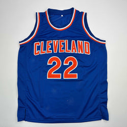 Autographed/Signed Larry Nance Cleveland Blue Basketball Jersey JSA COA (ONLINE ORDER ONLY)