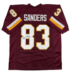 Autographed/Signed Ricky Sanders Washington Burgundy Football Jersey JSA COA (ONLINE ORDER ONLY)