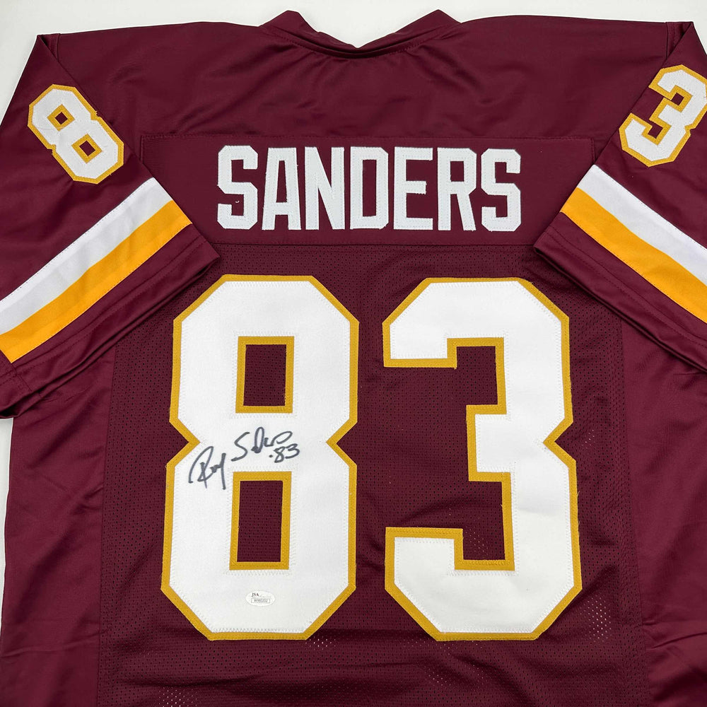 Autographed/Signed Ricky Sanders Washington Burgundy Football Jersey JSA COA (ONLINE ORDER ONLY)