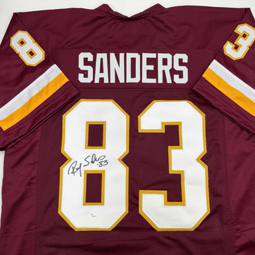 Autographed/Signed Ricky Sanders Washington Burgundy Football Jersey JSA COA (ONLINE ORDER ONLY)