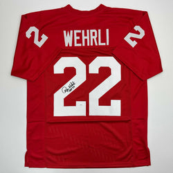 Autographed/Signed Roger Wehrli HOF 07 Arizona Red Football Jersey JSA COA (ONLINE ORDER ONLY)