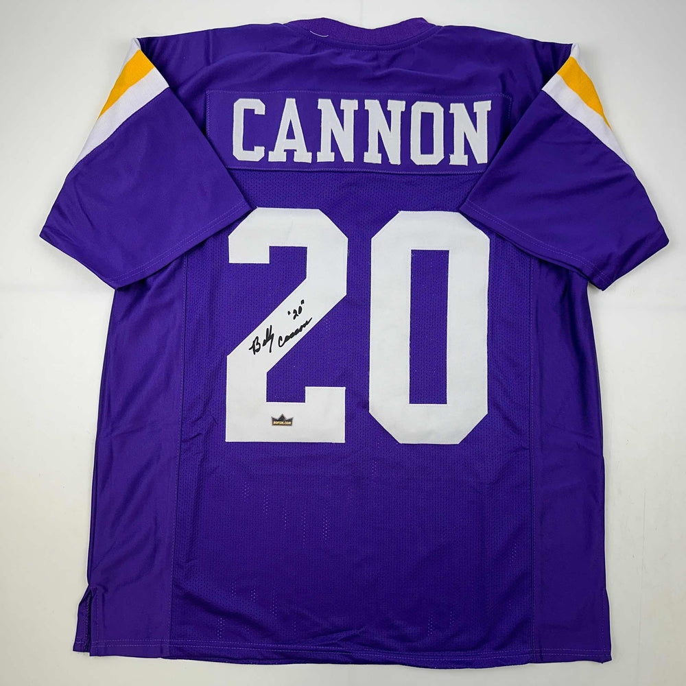 Facsimile Autographed Billy Cannon LSU Purple Reprint Laser Auto College Football Jersey Size Men's XL (ONLINE ORDER ONLY)