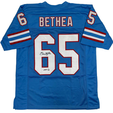 Autographed/Signed Elvin Bethea HOF 03 Tennessee Retro Light Blue Football Jersey JSA COA (ONLINE ORDER ONLY)