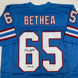 Autographed/Signed Elvin Bethea HOF 03 Tennessee Retro Light Blue Football Jersey JSA COA (ONLINE ORDER ONLY)