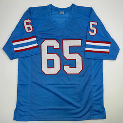 Autographed/Signed Elvin Bethea HOF 03 Tennessee Retro Light Blue Football Jersey JSA COA (ONLINE ORDER ONLY)