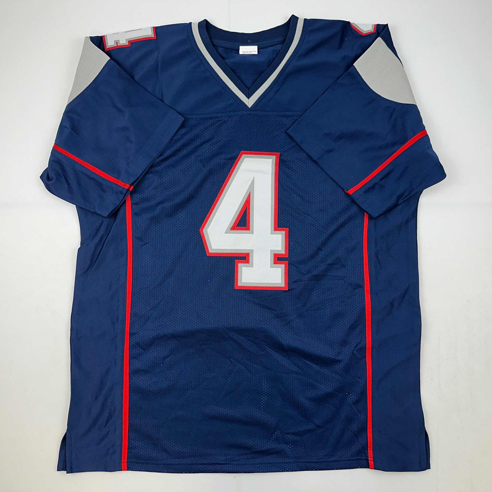 Facsimile Autographed Adam Vinatieri New England Blue Reprint Laser Auto Football Jersey Size Men's XL (ONLINE ORDER ONLY)