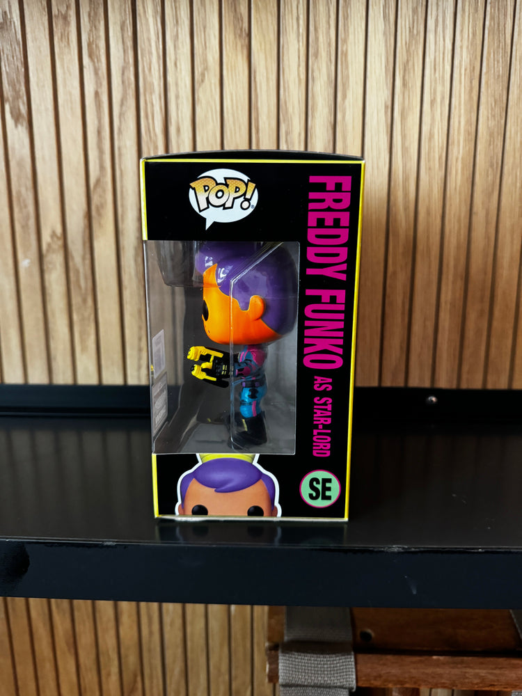 Funko Fundays Experience 2025: Pop! Originals MARVEL GotG Freddy Funko as Star-Lord (Blacklight) LE250 (Online Order Only)
