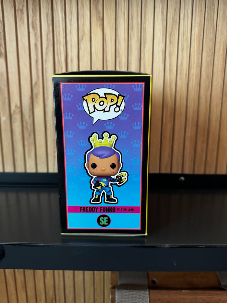 Funko Fundays Experience 2025: Pop! Originals MARVEL GotG Freddy Funko as Star-Lord (Blacklight) LE250 (Online Order Only)