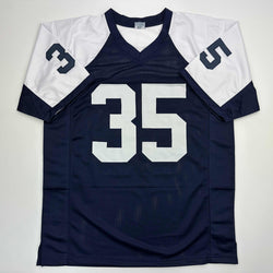Autographed/Signed DeMarvion Overshown Dallas Thanksgiving Day Football Jersey JSA COA (ONLINE ORDER ONLY)