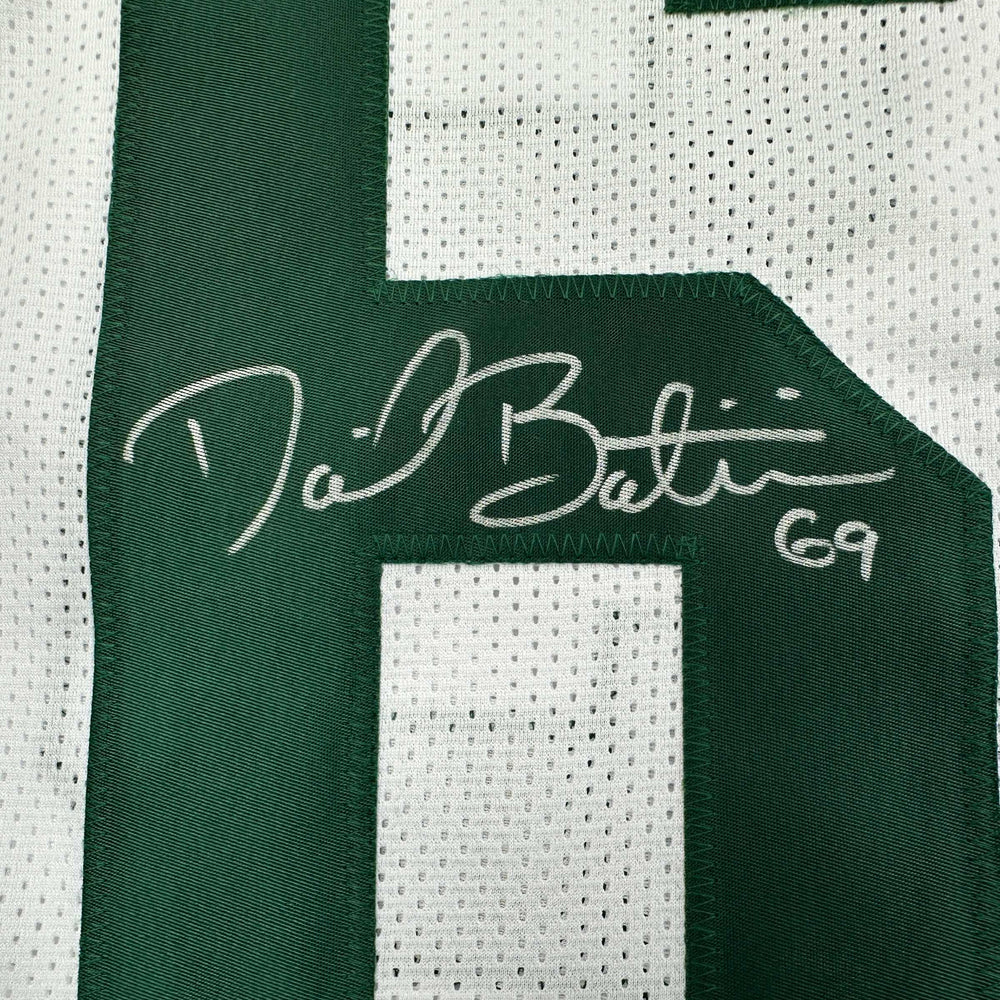 Autographed/Signed David Bakhtiari Green Bay White Football Jersey JSA COA (ONLINE ORDER ONLY)