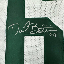 Autographed/Signed David Bakhtiari Green Bay White Football Jersey JSA COA (ONLINE ORDER ONLY)