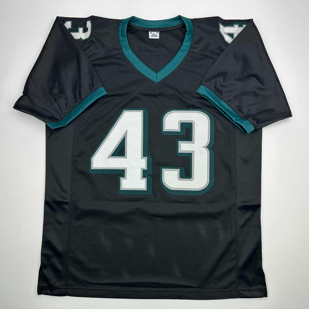 Autographed/Signed Darren Sproles Philadelphia Black Football Jersey Beckett BAS COA (ONLINE ORDER ONLY)