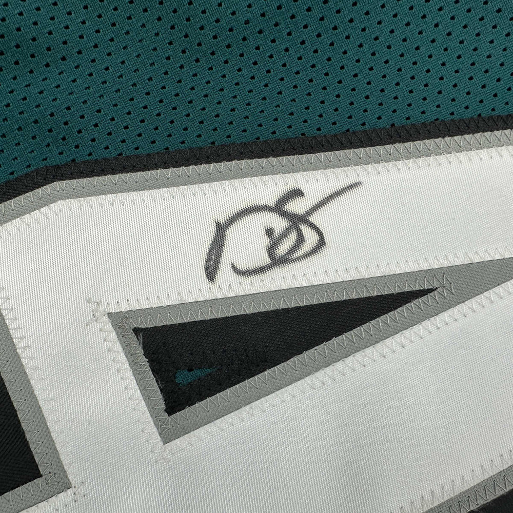 Autographed/Signed Darren Sproles Philadelphia Green Football Jersey Beckett BAS COA (ONLINE ORDER ONLY)