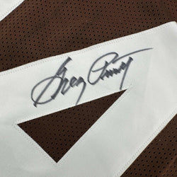 Autographed/Signed Greg Pruitt Cleveland Brown Football Jersey JSA COA (ONLINE ORDER ONLY)