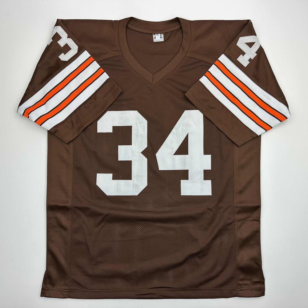 Autographed/Signed Greg Pruitt Cleveland Brown Football Jersey JSA COA (ONLINE ORDER ONLY)