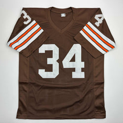 Autographed/Signed Greg Pruitt Cleveland Brown Football Jersey JSA COA (ONLINE ORDER ONLY)