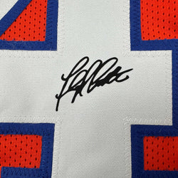 Framed Facsimile Autographed Floyd Little 35x39 Denver Orange Reprint Laser Auto Football Jersey (ONLINE ORDER ONLY)